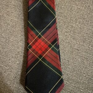 Daniel Cremieux Red and Black Plaid Tie